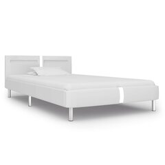 Sängyn runko on päällystetty tekonahalla LEDillä, 90x200 cm, valkoinen väri hinta ja tiedot | Sängyt | hobbyhall.fi