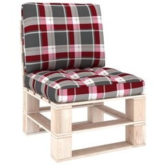 2 tyynyn setti sohvalle vidaXL, punainen hinta ja tiedot | Istuintyynyt, pehmusteet ja päälliset | hobbyhall.fi
