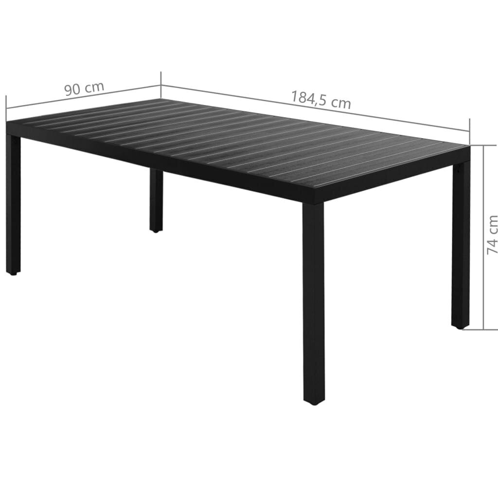 Ulkokalusteet vidaXL, musta hinta ja tiedot | Puutarhakalusteet | hobbyhall.fi