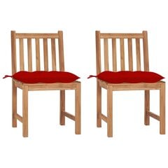 Puutarhatuolit tyynyillä, 2 kpl, ruskea hinta ja tiedot | Puutarhatuolit | hobbyhall.fi