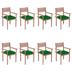 Taitettavat puutarhatuolit tyynyillä, 8 kpl. hinta ja tiedot | Puutarhatuolit | hobbyhall.fi
