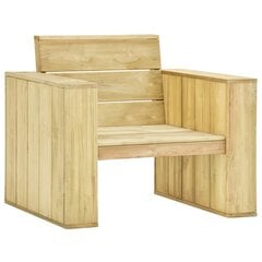 Puutarhatuoli sinisillä tyynyillä vidaXL, kyllästetty mänty, ruskea/sininen hinta ja tiedot | Puutarhatuolit | hobbyhall.fi
