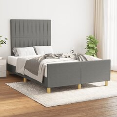 Sängynrunko sängynpäätyllä, Kangas, 120x200cm, tummanharmaa hinta ja tiedot | Sängyt | hobbyhall.fi