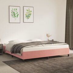 Sängynrunko, vaaleanpunainen, 200x200 cm, sametti hinta ja tiedot | Sängyt | hobbyhall.fi