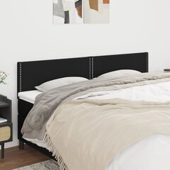 Sängynpääty, 2 kpl, musta, 80x5x78/88cm, kangas hinta ja tiedot | Sängyt | hobbyhall.fi