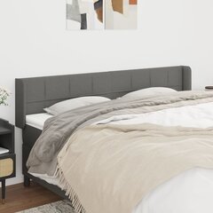 Sängynpääty, tummanharmaa, 203x16x78/88cm, kangas hinta ja tiedot | Sängyt | hobbyhall.fi