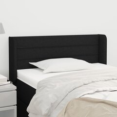 Sängynpäädy, musta, 93x16x78/88cm, kangas hinta ja tiedot | Sängyt | hobbyhall.fi