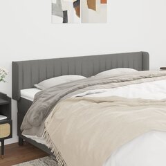 Sängynpääty, tummanharmaa, 183x16x78/88cm, kangas hinta ja tiedot | Sängyt | hobbyhall.fi
