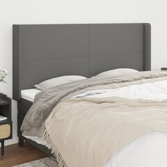 Sängynpääty, tummanharmaa, 183x16x118/128cm, kangas hinta ja tiedot | Sängyt | hobbyhall.fi