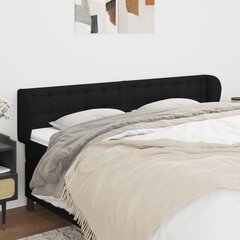 Sängynpääty, musta, 183x23x78/88cm, kangas hinta ja tiedot | Sängyt | hobbyhall.fi