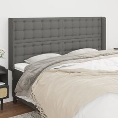 Sängynpääty, tummanharmaa, 183x16x118/128cm, kangas hinta ja tiedot | Sängyt | hobbyhall.fi