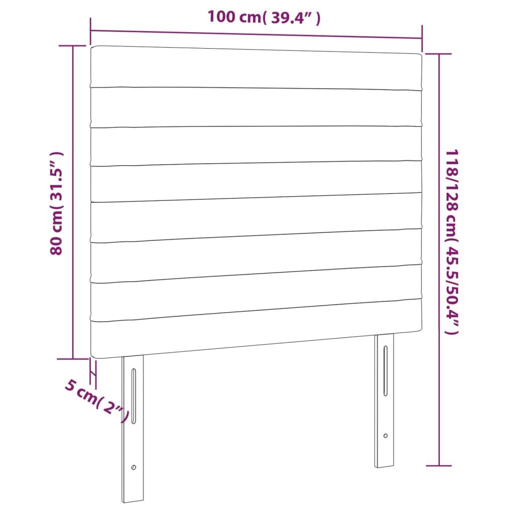 Pääty, 2 kpl. pinkki, 100x5x78/88cm, sametti hinta ja tiedot | Sängyt | hobbyhall.fi