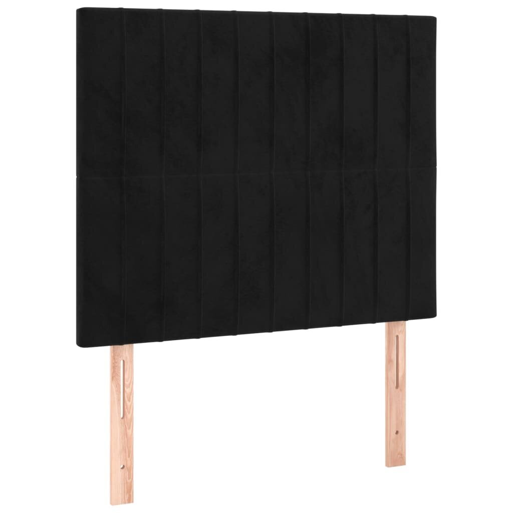 vidaXL pääty, 2 kpl, musta, 100x5x78/88cm, sametti hinta ja tiedot | Sängyt | hobbyhall.fi