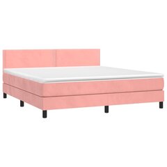 Sänky jousilla ja patjalla, vaaleanpunainen, 180x200 cm hinta ja tiedot | Sängyt | hobbyhall.fi