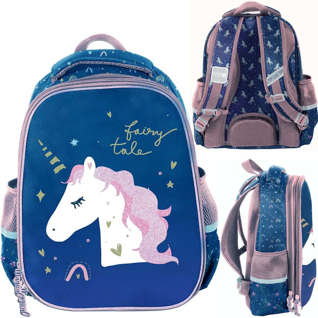 Reppureppu Paso Unicorn, Sininen ja Vaaleanpunainen hinta ja tiedot | Koulureput ja -laukut | hobbyhall.fi