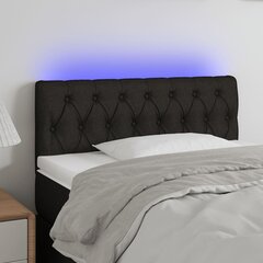 Sängynpääty LEDillä, musta, 90x7x78/88cm hinta ja tiedot | Sängyt | hobbyhall.fi