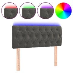 Sängynpääty LED vidaXL, Velvet, 100x7x78/88cm, tummanharmaa hinta ja tiedot | Sängyt | hobbyhall.fi