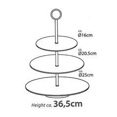 Erinomainen taloustavaroiden tarjoiluteline, 36,5 cm hinta ja tiedot | Astiat | hobbyhall.fi