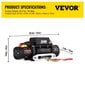 Sähkövinssi Vevor 6125 kg/13500 LBS 12V hinta ja tiedot | Sähköiset lisätarvikkeet | hobbyhall.fi