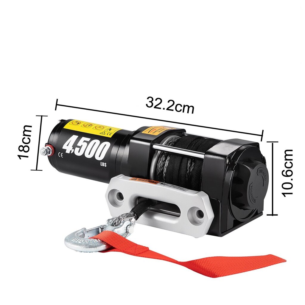 Sähkövinssi 2041 kg/4500 LBS, 12V hinta ja tiedot | Sähköiset lisätarvikkeet | hobbyhall.fi