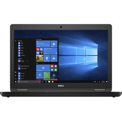 Dell Latitude 5580 Intel Core i7-7600U 16/256GB SSD Windows 11 Pro Musta hinta ja tiedot | Kannettavat tietokoneet | hobbyhall.fi