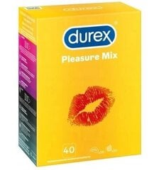 Kondomit Durex Pleasure Mix, 40 kpl. hinta ja tiedot | Kondomit | hobbyhall.fi