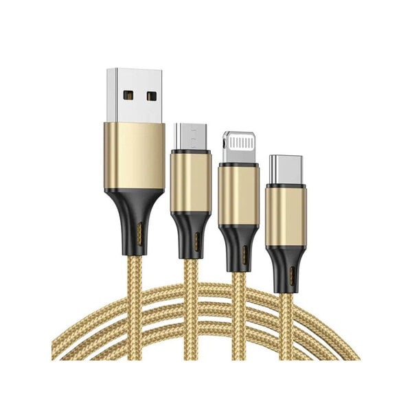 3in1 usb-kaapeli puhelimeen, Iphone, C-tyyppi, micro USB, malli: 06278_Z