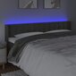 Sängynpääty LEDillä, Velvet, 163x16x78/88cm, tummanharmaa hinta ja tiedot | Sängyt | hobbyhall.fi