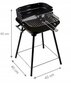 Puutarhagrilli säädettävällä piknik-grillillä, ModernHome 1SL4040, 40 cm. x 40 cm. x 60 cm. hinta ja tiedot | Grillit | hobbyhall.fi