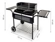 Puutarhagrilli metallihyllyillä ja säädettävällä grillillä, ModernHome 1SL5636T, 113 cm. x 40 cm. x 80 cm. hinta ja tiedot | Grillit | hobbyhall.fi