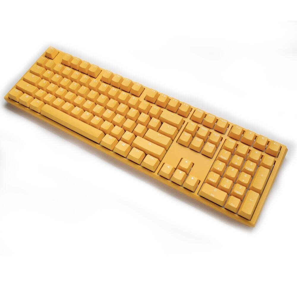 Mekaaninen näppäimistö Ducky One 3 keltainen täysikokoinen, Cherry MX Silent Red hinta ja tiedot | Näppäimistöt | hobbyhall.fi