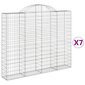 vidaXL Kaarevat kivikorit 7 kpl 200x30x160/180 cm galvanoitu rauta hinta ja tiedot | Aidat ja tarvikkeet | hobbyhall.fi