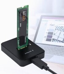 Gembird DD-U3M2 telakointiasema USB Type-C, M.2 SATA & NVME, SSD-asema hinta ja tiedot | Adapterit | hobbyhall.fi