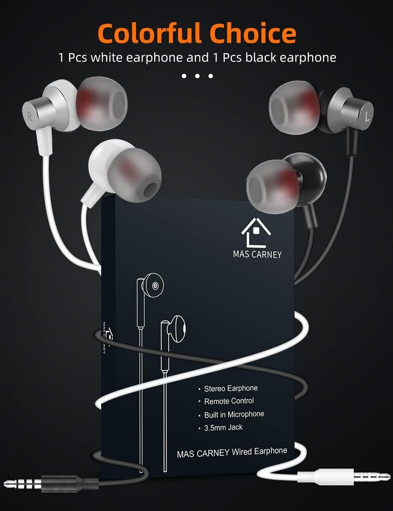 MAS CARNEY WI7 Langalliset kuulokkeet, 2 kpl. hinta ja tiedot | Kuulokkeet | hobbyhall.fi
