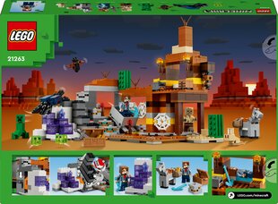 21263 LEGO® Minecraft Erämaan kaivoskuilu hinta ja tiedot | LEGOT ja rakennuslelut | hobbyhall.fi