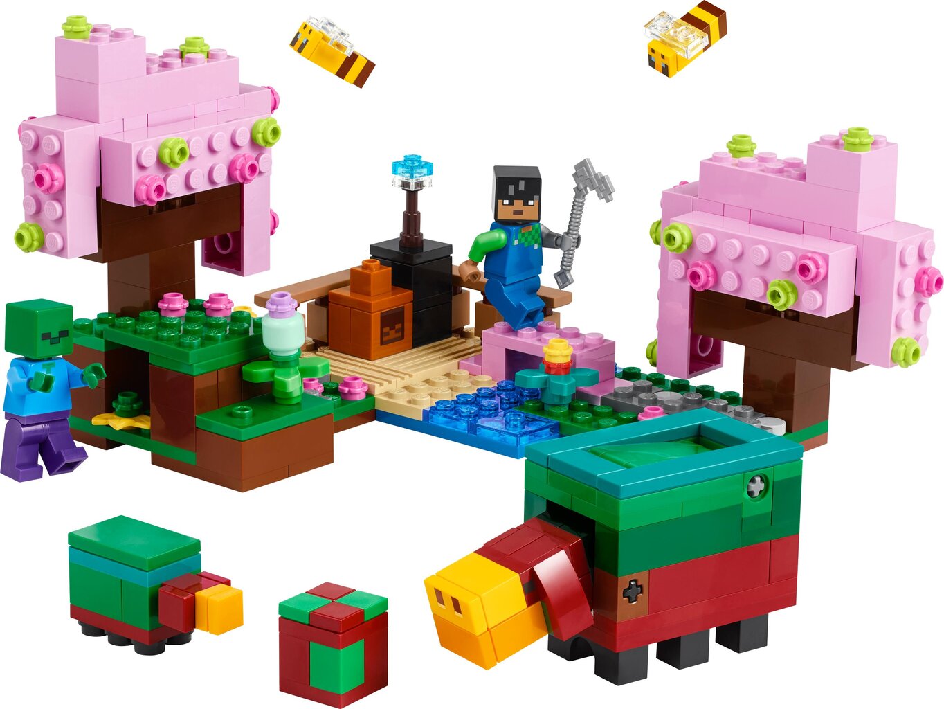 21260 LEGO® Minecraft Kukkiva kirsikkapuutarha hinta ja tiedot | LEGOT ja rakennuslelut | hobbyhall.fi