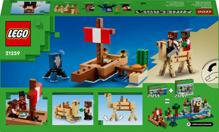 21259 LEGO® Minecraft Merirosvolaivan matka hinta ja tiedot | LEGOT ja rakennuslelut | hobbyhall.fi