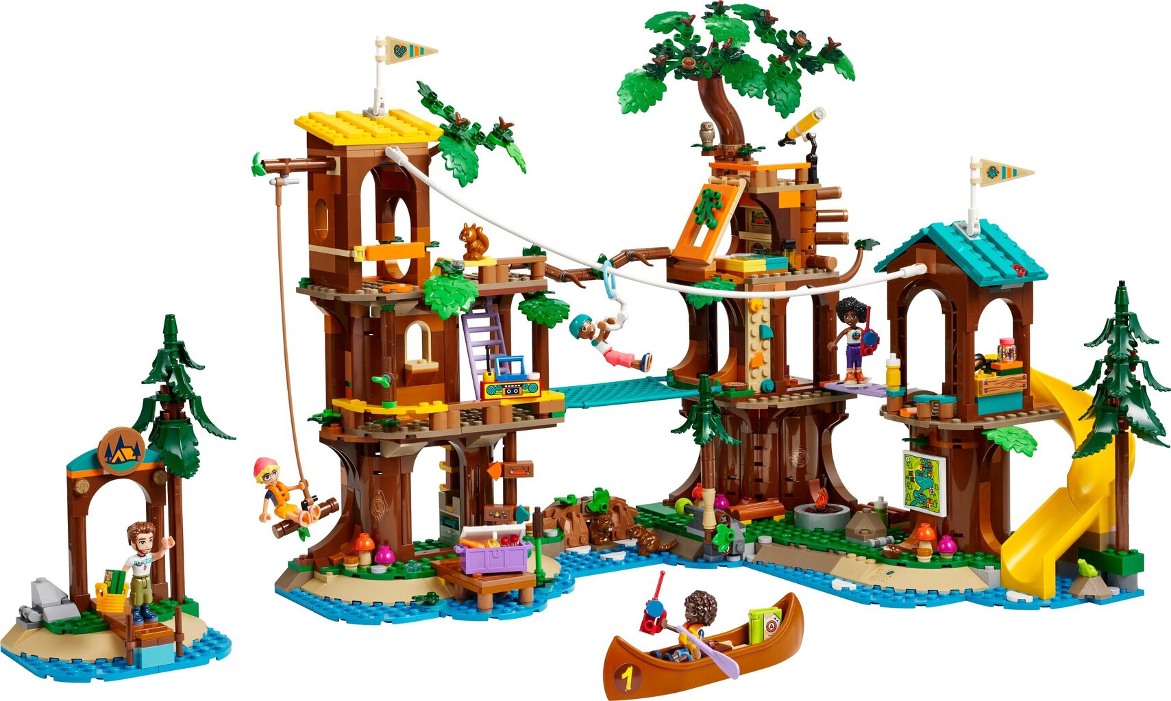 42631 LEGO® Friends Seikkailuleirin puumaja hinta ja tiedot | LEGOT ja rakennuslelut | hobbyhall.fi