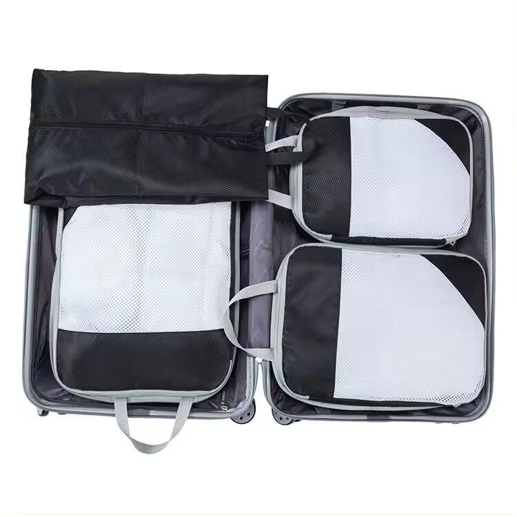 Compression Packing Cubes, 4 kpl, musta hinta ja tiedot | Matkalaukut ja matkakassit | hobbyhall.fi