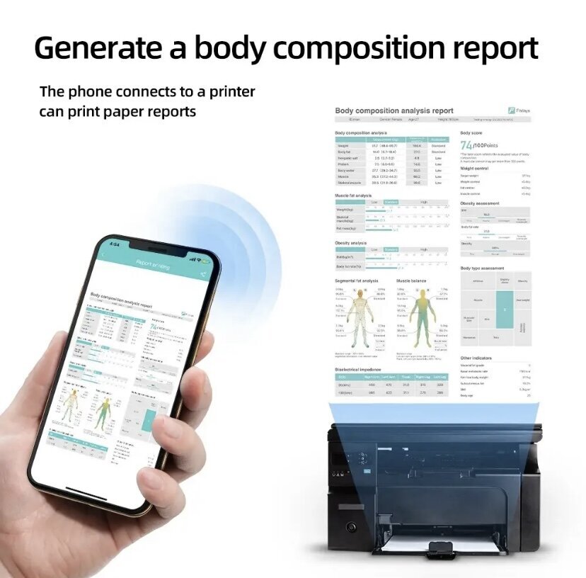 Fitstar 8 Electrode Body Health -analysaattorivaaka, jossa on älypuhelinsovellus, valkoinen hinta ja tiedot | Vaa'at | hobbyhall.fi