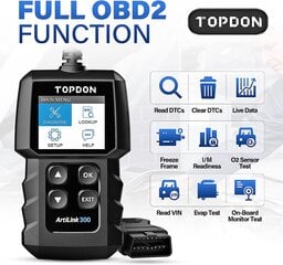 Topdon OBD2 Diagnostiikkalaite AL300 Auto Universal hinta ja tiedot | Lisätarvikkeet autoiluun | hobbyhall.fi