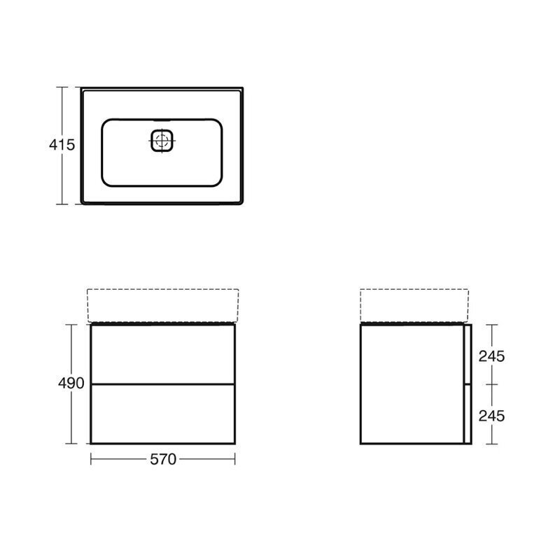 Kylpyhuonekaappi pesualtaalla Ideal Standard Adapto 57 hinta ja tiedot | Kylpyhuonekaapit | hobbyhall.fi