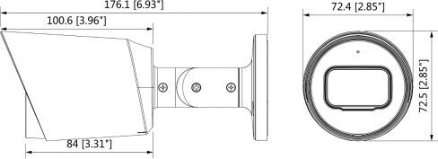 Dahua Kamera Hdcvi 1080p Ir Bullet/Hac-Hfw1200t-0280b Dahua hinta ja tiedot | Valvontakamerat | hobbyhall.fi