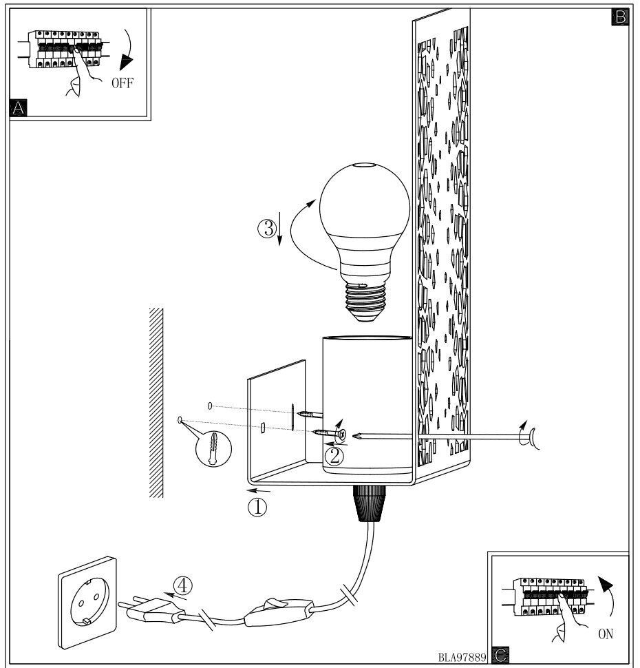 Eglo seinävalaisin Gallico 97889 hinta ja tiedot | Seinävalaisimet | hobbyhall.fi