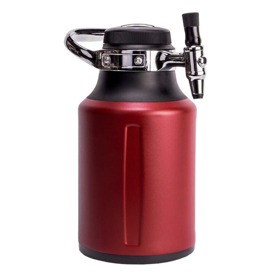 Painesäiliö, hiilihapotuslaite GrowlerWerks uKeg™ 1,9 L, punainen hinta ja tiedot | Keittiövälineet | hobbyhall.fi