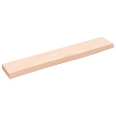 vidaXL Seinähylly 60x10x2 cm käsittelemätön täysi tammi hinta ja tiedot | Hyllyt | hobbyhall.fi