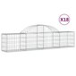 vidaXL Kaarevat kivikorit 18 kpl 200x30x40/60 cm galvanoitu rauta hinta ja tiedot | Aidat ja tarvikkeet | hobbyhall.fi