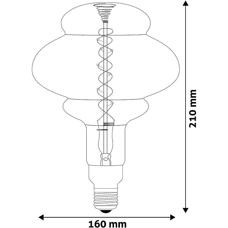 Avide LED-lamppu Vintage 8W E27 210mm Himmennettävä hinta ja tiedot | Lamput | hobbyhall.fi