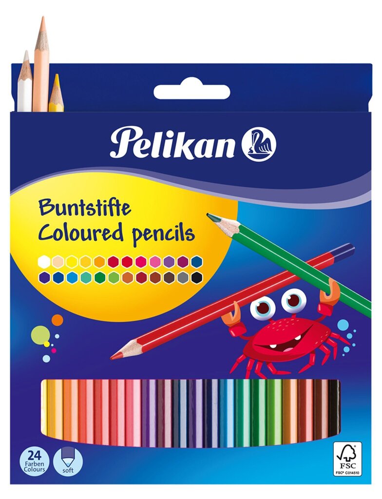 Värikynät Pelikan, 24 väriä hinta ja tiedot | Taide- ja askartelutarvikkeet | hobbyhall.fi