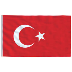 Turkin lippu, 90x150cm hinta ja tiedot | Liput | hobbyhall.fi